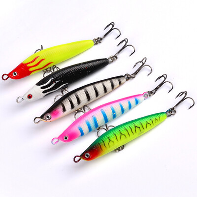 

1PC Мягкие рыболовные приманки 7.5cm-2.95 "/18.7g-0.66oz Мягкая свинцовая приманка 8 # Высокоуглеводная крючок для рыбы 10 цветов Силиконовые воблеры Рыболовные снасти
