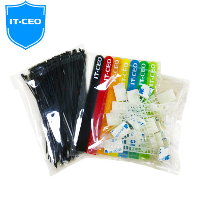 

IT-CEO X2ZD-27 seven-color magic tie tie with 20 can be fixed with a fixed cable tie 100 nylon tie tie strapping line with a cable line line deduction computer finishing belt