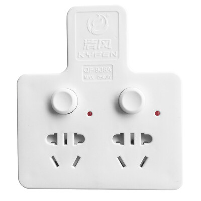 

Breeze kyfen QF-908A one turn two independent switch with security door power converter new national standard lightning wireless white