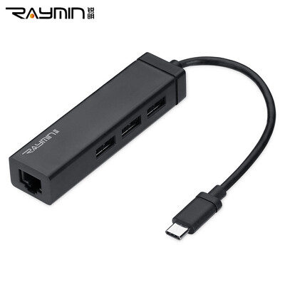 

Rui Ming RM3911K Тип-C к USB3.0HUB концентратор Адаптер Fast Ethernet Адаптер Ethernet для мобильного телефона Meishu Meizu Meizu Apple этот черный