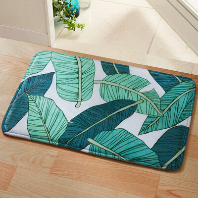 

Jiuzhou Lu Deer Home Textiles Falan velvet non-slip absorbent mats can be washed door mat kitchen bathroom dust bed bedroom blanket Bi Yi 50 80cm
