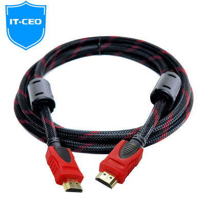 

IT-CEO Y1HDMI-B1 HDMI цифровая линия высокой четкости HD кабель для видеокабеля с двумя магнитными кольцами 3D-видео 1,5 м черный и красный