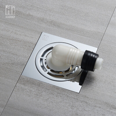 

HIDEEP pure brass Square round floor drain