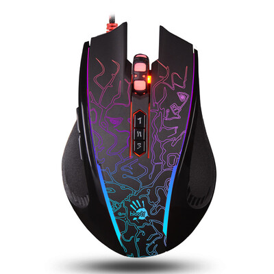 

Кнопка (A4TECH) P87 игровой мыши свет толчковой 5K GRB цвет Человек игра мышь проводная мышь
