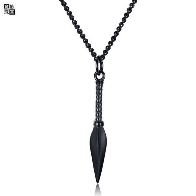 

Yi nationality titanium steel personality cool spearhead mens necklace