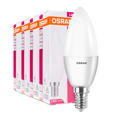 

Супермаркет] [Jingdong Osram (OSRAM) Светодиодной лампа матовой Свеча 4.5W E14 Теплые белые отверстия установлены четыре желтых