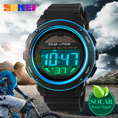 

SKMEI 1096 Solar Power Watch Men Sport Watches Digital Masculino Waterproof Wrist Watch Relojes Homme