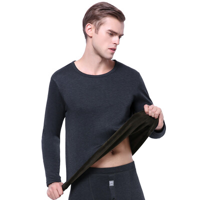 

GANGSHA thermal underwear men plus velvet thick thermal underwear set