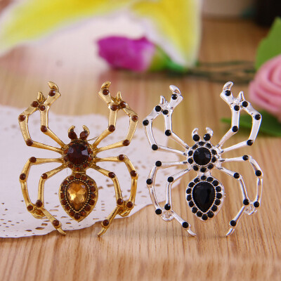 

Yoursfs handmade Black Spider vintage brooch rhinestone brooches for women diy Fashion Jewelry breastpin brooch pins