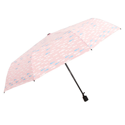 

Cmon wearing a fish umbrella A1606 umbrella men&women sunny umbrella windproof creative folding three fold umbrella pink no glue