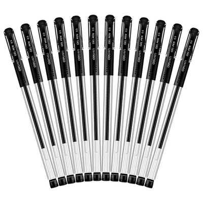 

Deli 6600ES black 05mm classic office pen water pen pen signature pen 12 box