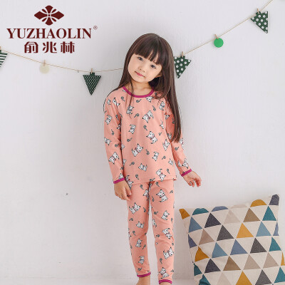 

Yu Zhaolin children&39s underwear Lycra cotton pajamas autumn clothes autumn pants suit YL16T1390 blue tavern 130 yards