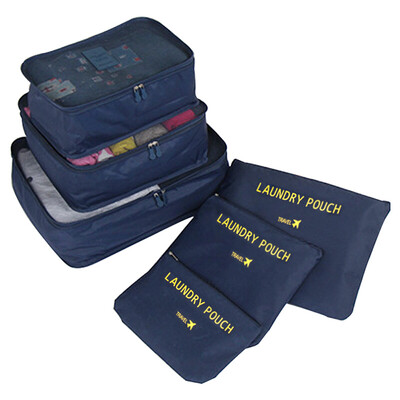 

Keier (Kerier) baggage finishing package travel clothing storage finishing bag lingerie women package bag wash bag 6 sets of cost-effective male travel essential nuts navy
