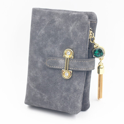 

Fashionable cheap womens wallets cashmere sweater tassel short paragraph pumping belt ladies wallet multi-functional purse wallet