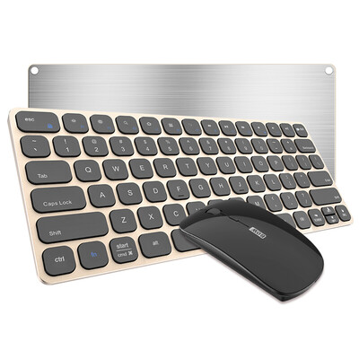 

BOW HW186 metal charging wireless keyboard mouse set game mouse&keyboard set gold