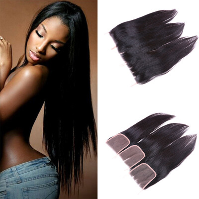 

Human Hair FreeMiddleThree Part Lace Closures 8A Grade 44 Virgin Peruvian Hair Straight Lace Closure 100 Unprocessed Virgin