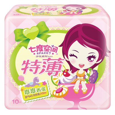 

seven space SPACE7 girls series cool cool net special thin sanitary napkins 245mm 10