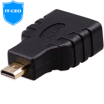

ИТ генеральный директор V7XF00 3 1 HDMI поворота соединены микро / Mini HDMI адаптер / конвертер обратимым преобразование между стандартным типом C / D, Тип интерфейса HD-черный