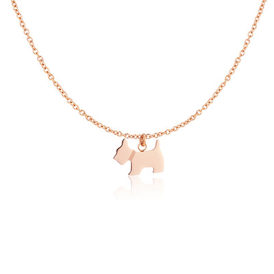 

AGATHA 2670161 temperament clavicle chain puppy pendant fashion necklace sweet and lovely ladies jewelry rose gold