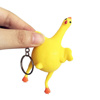 

Кладка яиц Куры Key Chain Кричащие Цыпленок Забавный Релакс игрушки с кольцом непоседа игрушки