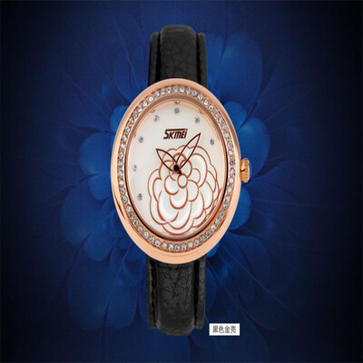 

Fashion trend students retro fashion flower plate diamond ladies watch as gift for women