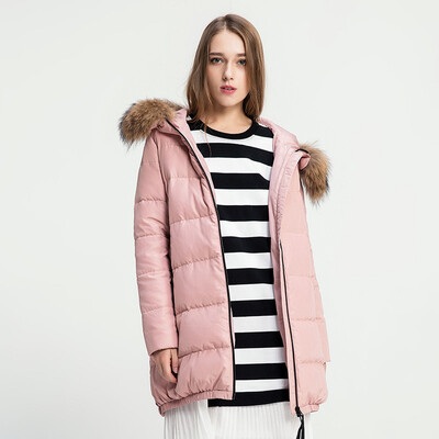

Snow in the winter models down jacket female thick in the long raccoon fur collar warm jacket A1621YY172 big red 1218 XXL