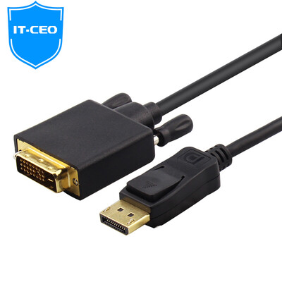 

IT-CEO Y1DVI большой DP-DVI (24 + 1) конвертер DP-реверс DVI-соединение с кабелем Displayport длина интерфейса 1,8 м черный