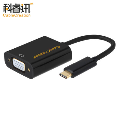 

CABLE CREATION Конвертер Type-C в VGA USB3.1 Адаптер USB-C в VGA Черный адаптер Новый MACBOOK TV, проектор CD0007