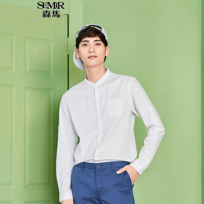 

Semir long-sleeved shirt male 2017 autumn collar collar men's youth student jacket 17316051008 bleach