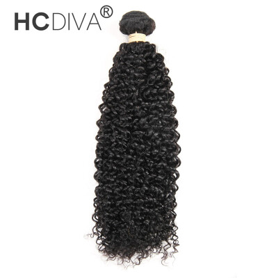 

HCDIVA Brazilian Kinky Curly 1 Bundle Unprocessed Human Virgin Hair Kinky Curly Weaving Hair Brazilian Curly Hair Weave