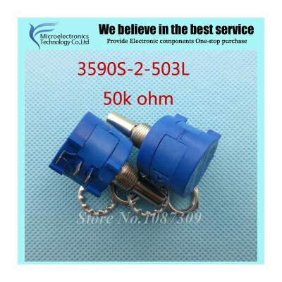 

5pcs/Lot 3590S-2-503L 3590S 50K ohm Precision Multiturn Potentiometer 10 Ring Adjustable Resistor