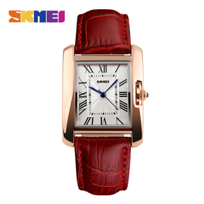 

SKMEI Women Quartz Watches Luxury Fashion Casual Watch Leather Strap RoseGold Lady Dress Montre Girls Relogio Feminino 1085