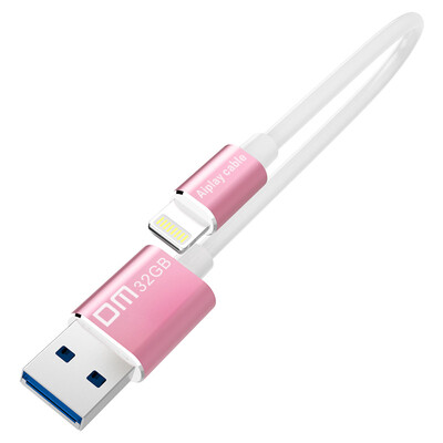 

Дважды линия короткохвостая диск DM Aiplay Pro 128G Apple, телефон U диск USB3.0 компании Apple MFi сертификации официальный iPhone и IPad ИМАК U (Тиран золото)