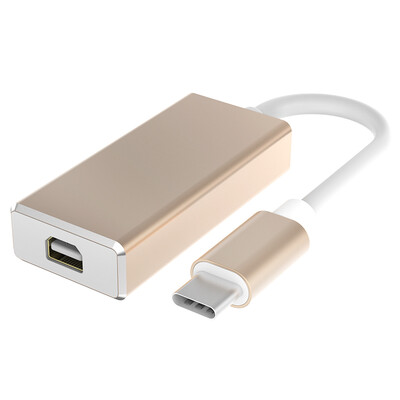

BIAZE USB3.1 / Type-C для мини-DP Lightning Interface Converter USB-C для мини-DP-адаптера Новый адаптер Apple MacBook R3 Gold