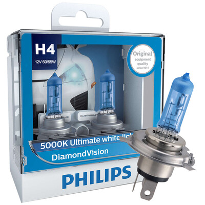 

Philips PHILIPS Blue Diamond H4 upgrade car light bulb 2 package color temperature 5000K