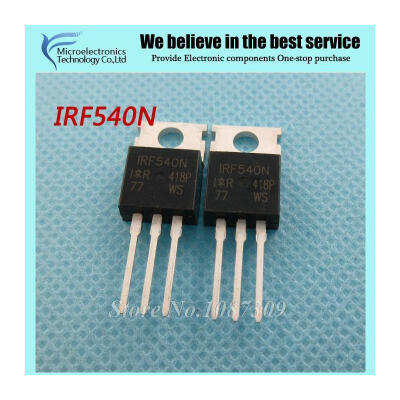 

10pcs free shipping IRF540N IRF540 IRF540NPBF MOSFET MOSFT 100V 33A 44mOhm 473nC TO-220 new original