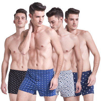 

BXMAN men&39s underwear men&39s flat pants cotton knitted loose underwear Arro trousers to increase the size of four pants business printing 4 180XL