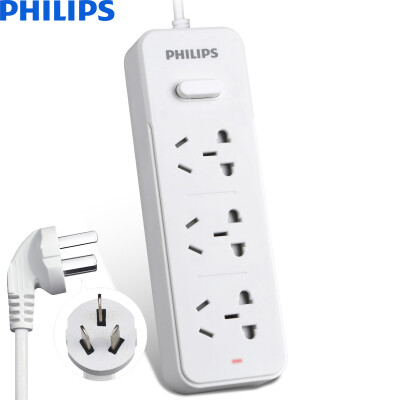 

Philips (Филипс) 1,8 м три новый национальный стандарт розетка полный контроль защиты детей Дверной выключатель подключи полосковой линии платы / монтажная плата / сопротивление полосы SPS3321A / 93