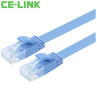 

CE-LINK Кабель с витой парой категории 6 категории 2 м CAT6 UTP бескислородный медный кабель плоские линейные компьютерные перемычки Сетевой кабель категории 6 синий A5114