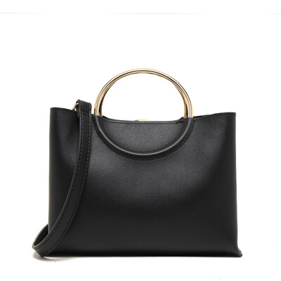 

MICOCAH Women Metal Ring Hand With Portable Pillow Shoulder Messenger Bag 2Color GL30045