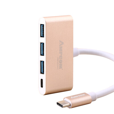 

Pukang (AMPCOM) Тип-С трансфицировал HUB3 USB-3.0-C зарядку жизни конвертер Macbook Air проса проектор адаптер дисплея функциональность OTG золото