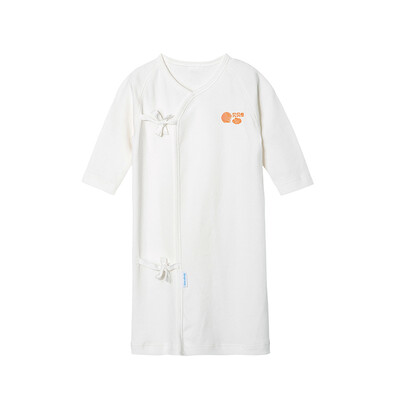 

Beibei Yi Bornbay Nightgown Spring&Autumn Plain Baby Cotton Banded Robe Jacket Sleeping Bag Nightgown BB309 White White 52