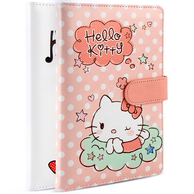 

Обширный (Guangbo) кожаный ноутбук ноутбук 96 140 * 210мм пустой спланировал / Hello Kitty случайные KT81108