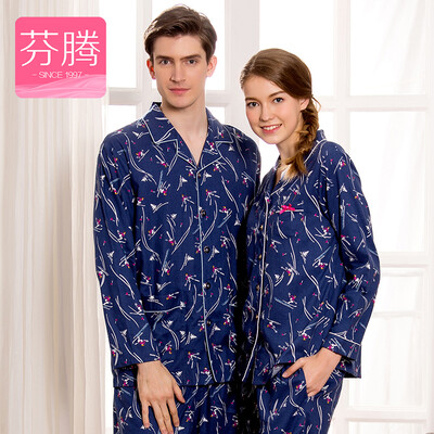 

Fen Teng Fenteng Pajamas Pajamas Мужская осень Cute Cartoon Home Set L9713115 Фиолетовый синий L