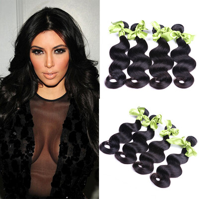

Brazilian Virgin Hair Body Wave 7A Unprocessed Body Wave Human Hair 3 piecesLot Pure Color Hair Extensions Double Weft Weaving