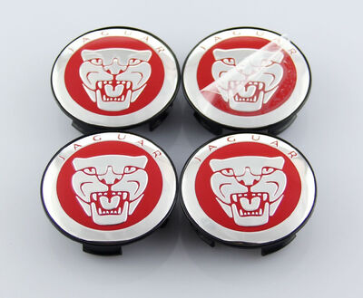 

4x 59mm Wheel Center Caps RED HUB CAP 59mm For JAGUAR X TYPE XK XF XJ XJ8 XJ6