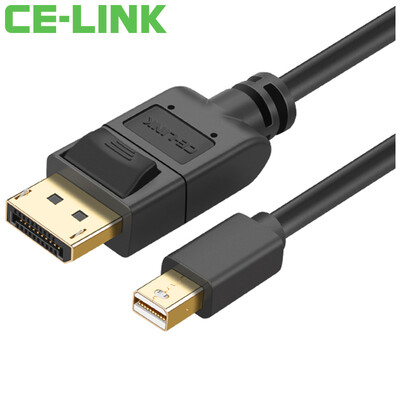 

CE-LINK Mini DP to DP HD кабель 5 м мини-DP-DP двунаправленный кабель для преобразования HDTV-монитор проектор версия 1.2 черный 1621