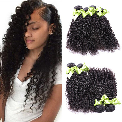 

Brazilian Virgin Hair Kinky Curly Virgin Hair Grade 7A Unprocessed Brazilian Human Hair Curly 3 Weave Bundles Kinky Curly Hair