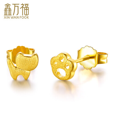 

Xin Wanfu маленький Мэн кошка 18K золотые серьги женские модели около 1,40-1,60 г