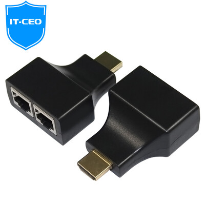 

IT-CEO HDMI cable extender dual cable 30m HDMI to RJ45 network interface HDMI signal amplifier transmitter receive Y3YC-3